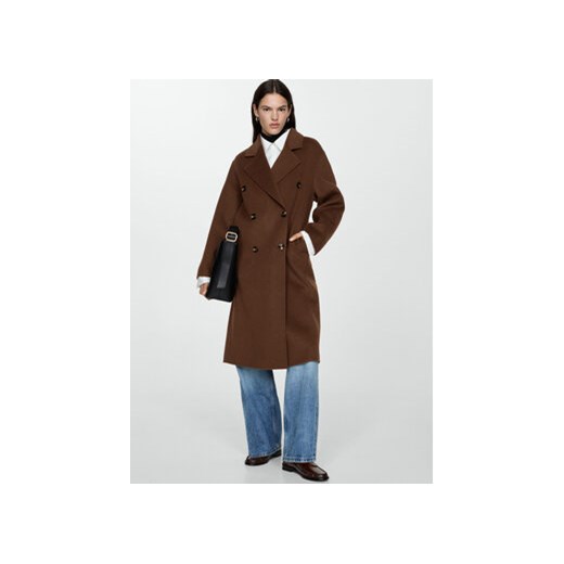 Mango Płaszcz wełniany Picarol 77026721 Brązowy Oversize Mango XL MODIVO