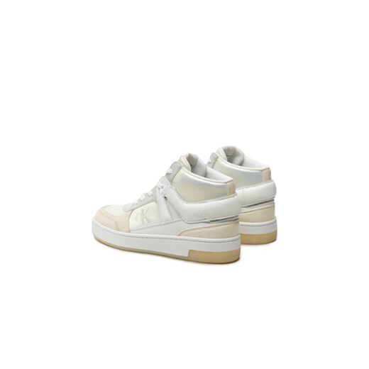 Calvin Klein Jeans Sneakersy Basket Cupsole High Mix Ml Mtr YW0YW01489 Biały 38 MODIVO