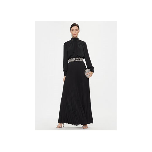 Elisabetta Franchi Spódnica plisowana GO-050-37E2-V400 Czarny Regular Fit Elisabetta Franchi 38 MODIVO