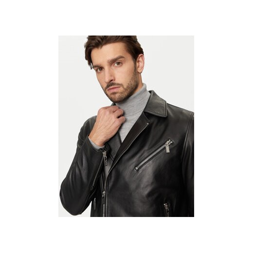 KARL LAGERFELD Kurtka skórzana 555021 544421 Czarny Regular Fit Karl Lagerfeld 50 MODIVO