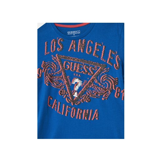 Guess T-Shirt L5RI00 K8HM4 Niebieski Regular Fit Guess 16Y MODIVO