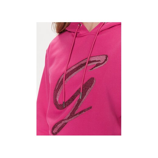 Guess Bluza W3BQ10 KBKM0 Różowy Regular Fit Guess XS MODIVO