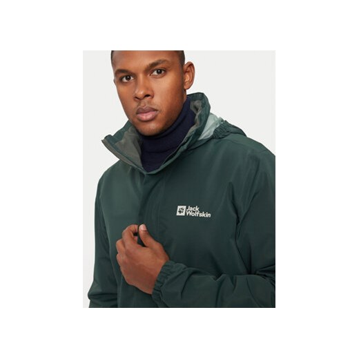 Jack Wolfskin Kurtka przeciwdeszczowa Stormy Point 2l 1111142 Zielony Regular Jack Wolfskin XL MODIVO
