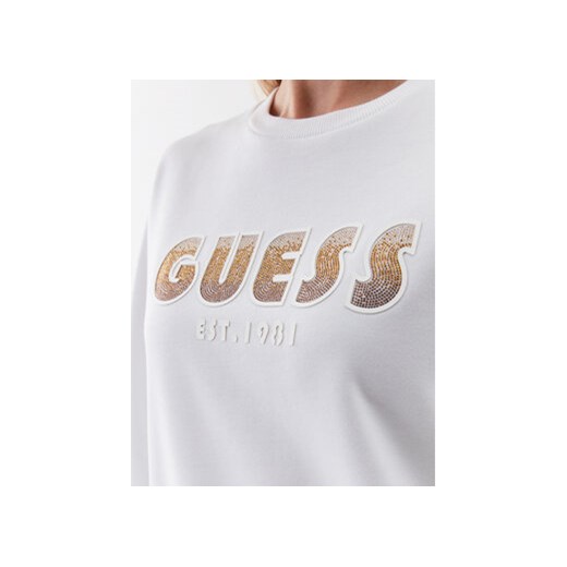 Guess Bluza W3YQ13 K8802 Biały Relaxed Fit Guess XS MODIVO