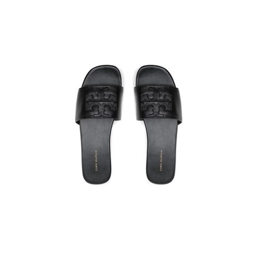 Tory Burch Klapki Double Stack Logo Slide 149466 Czarny Tory Burch 37 MODIVO