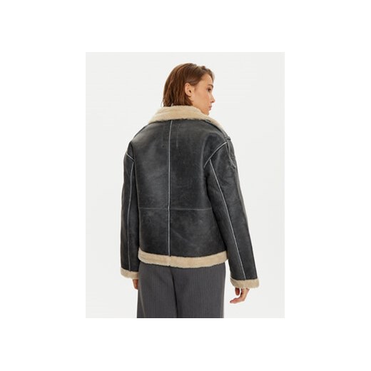 Karen by Simonsen Kurtka skórzana Reio 10105187 Szary Regular Fit Karen By Simonsen 36 MODIVO