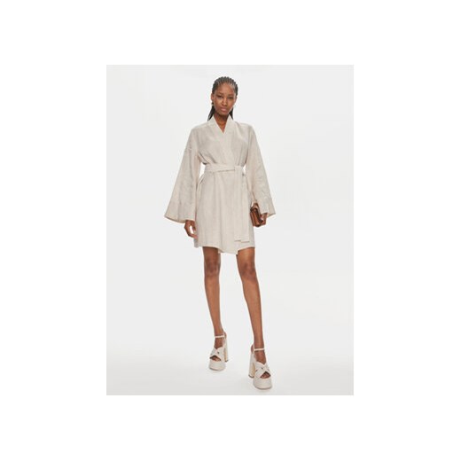 MVP Wardrobe Sukienka codzienna MVPE4AB021.0TE0122 Beżowy Short Fit Mvp Wardrobe 40 MODIVO