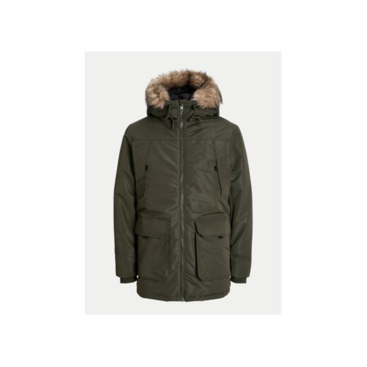Jack&Jones Parka Construct 12258406 Zielony Regular Fit L MODIVO