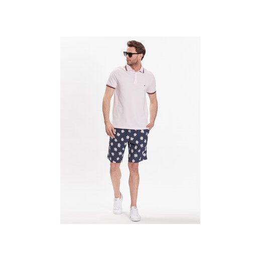 Tommy Hilfiger Polo 1985 MW0MW30750 Różowy Slim Fit Tommy Hilfiger L MODIVO