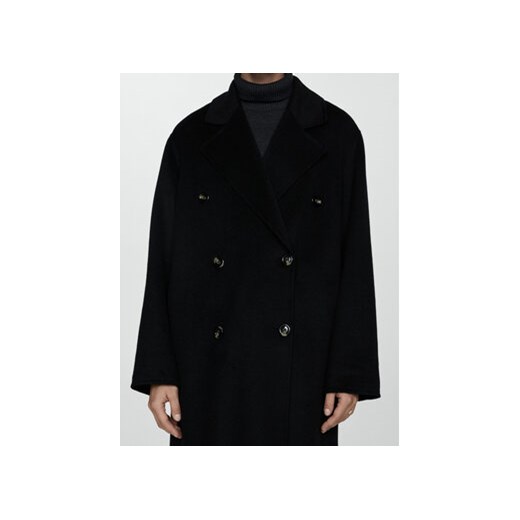 Mango Płaszcz wełniany Picarol 77025638 Czarny Oversize Mango M MODIVO