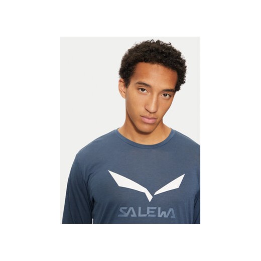 Salewa Koszulka techniczna Solidlogo Dry 27340 Granatowy Regular Fit M MODIVO
