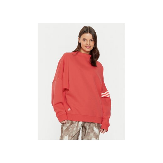 adidas Bluza Neuclassics JI8521 Czerwony Oversize S MODIVO