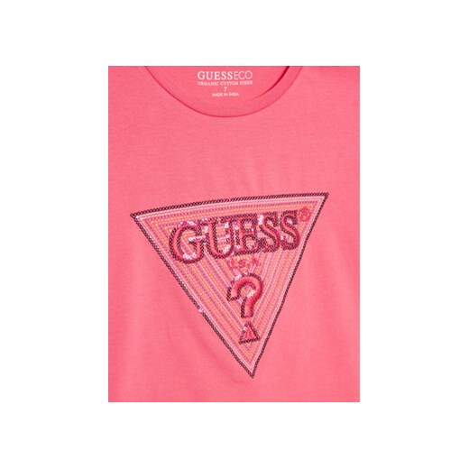 Guess T-Shirt J3GI33 K6YW1 Różowy Boxy Fit Guess 8Y MODIVO