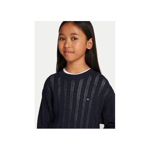 Tommy Hilfiger Sweter Essential KG0KG08075 Granatowy Regular Fit Tommy Hilfiger 10Y MODIVO