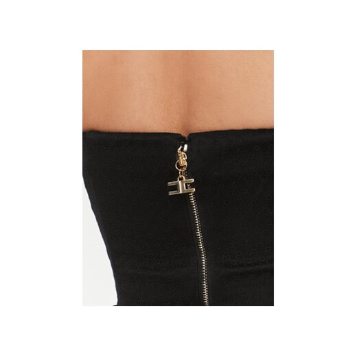 Elisabetta Franchi Sukienka koktajlowa AB-535-37E2-5874 Czarny Slim Fit Elisabetta Franchi 42 MODIVO