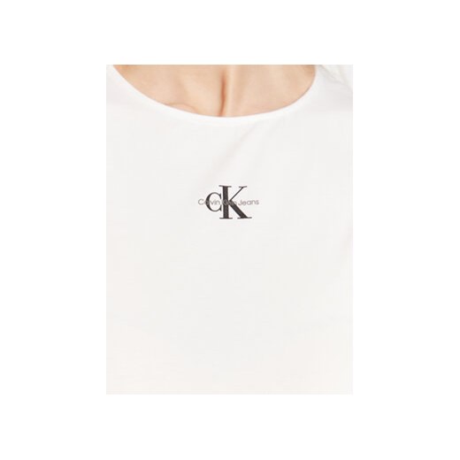 Calvin Klein Jeans Top J20J220765 Biały Regular Fit XS MODIVO