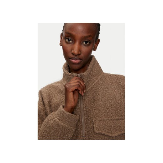 Athlecia Bluza Florrie W Sherpa Half zip EA243308 Brązowy Regular Fit Athlecia 38 MODIVO