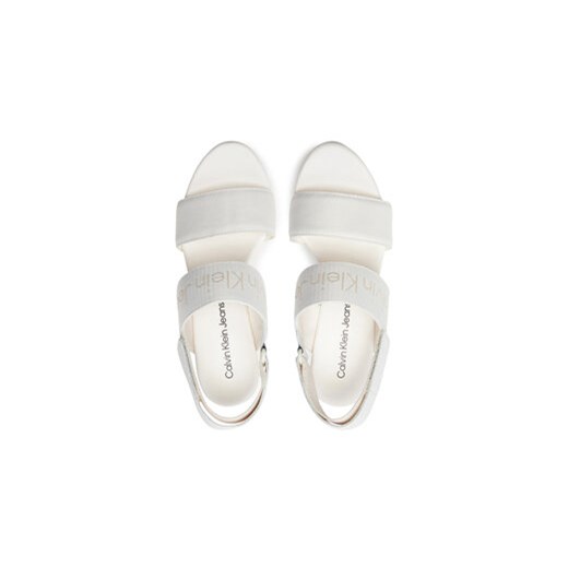 Calvin Klein Jeans Sandały Wedge Sandal Webbing In Mr YW0YW01360 Biały 41 MODIVO