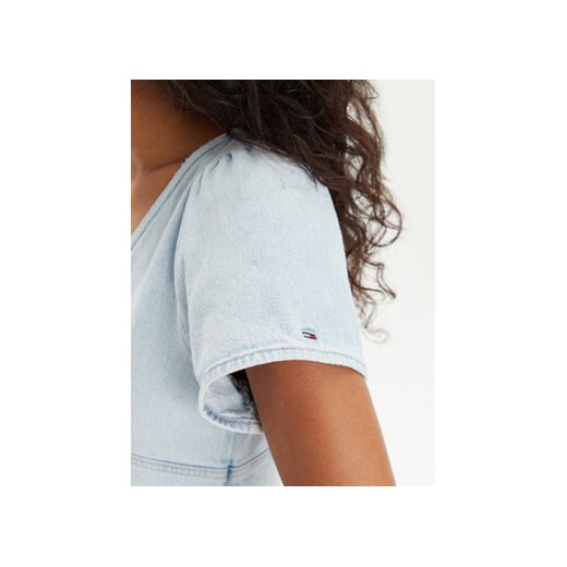 Tommy Jeans Sukienka jeansowa DW0DW17966 Błękitny Regular Fit Tommy Jeans XXS MODIVO