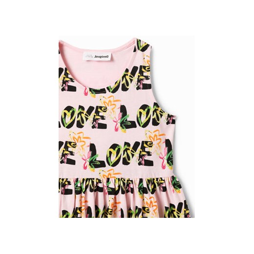 Desigual Sukienka codzienna 23SGVK11 Różowy Regular Fit Desigual 5_6Y MODIVO