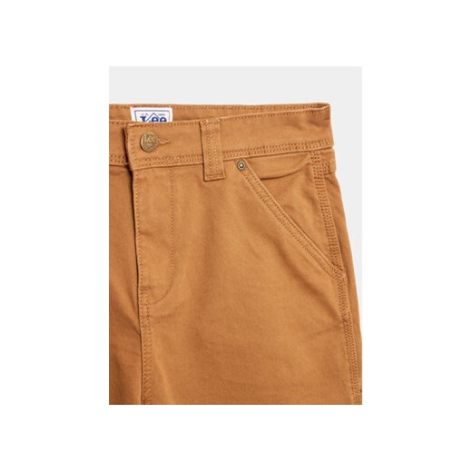 Lee Spodnie materiałowe Carpenter LEE0019 Brązowy Regular Fit Lee 14_15Y MODIVO