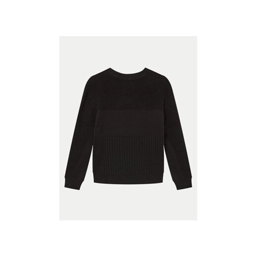 Calvin Klein Jeans Sweter Monogram IB0IB02156 Czarny Relaxed Fit 12Y MODIVO