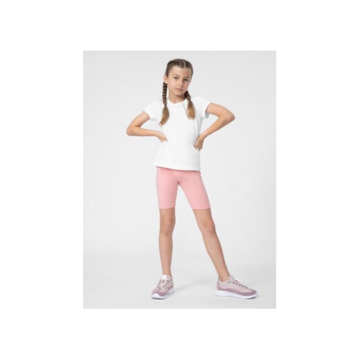 4F Szorty sportowe 4FJSS23TTIGF037 Różowy Slim Fit 158_164 MODIVO