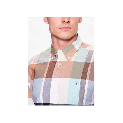 Tommy Hilfiger Koszula Oxford Tartan MW0MW30667 Kolorowy Regular Fit Tommy Hilfiger S MODIVO
