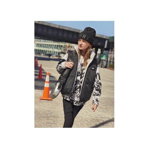 DKNY Sukienka dzianinowa D32888 S Czarny Regular Fit 12Y MODIVO