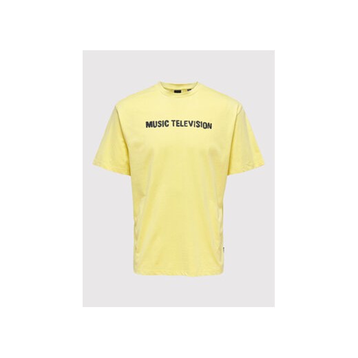 Only & Sons T-Shirt MTV 22022779 Żółty Relaxed Fit Only & Sons XXL MODIVO