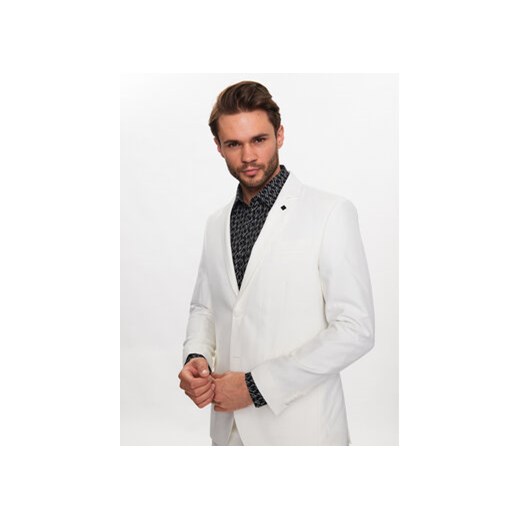KARL LAGERFELD Garnitur 105200 532039 Biały Regular Fit Karl Lagerfeld 50 MODIVO