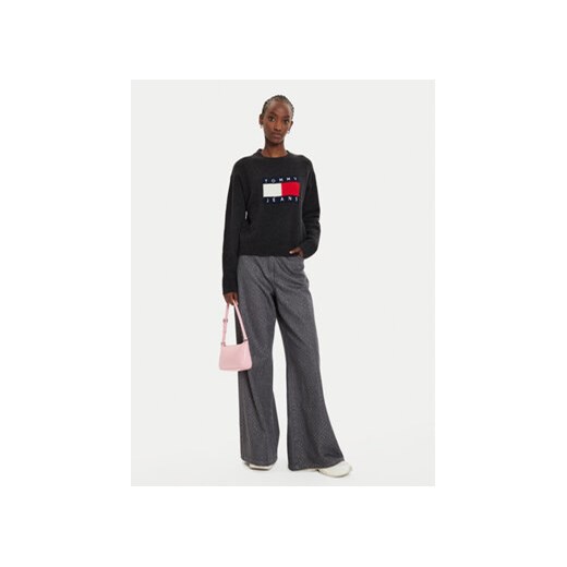 Tommy Jeans Sweter Flag DW0DW18681 Czarny Relaxed Fit Tommy Jeans L MODIVO