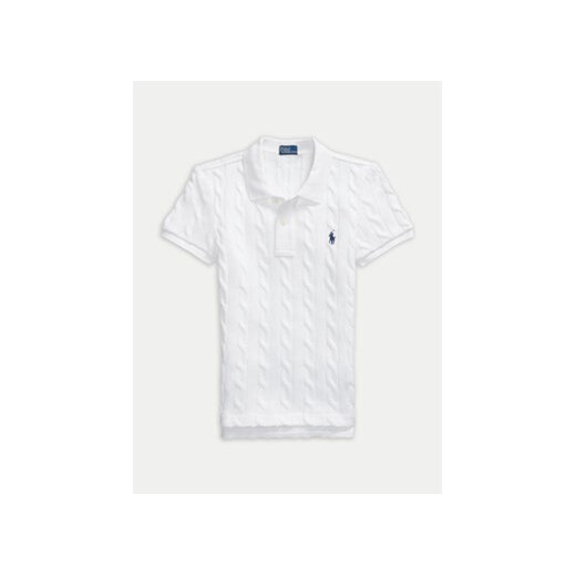 Polo Ralph Lauren Polo Logo Embroidery Braided Polo Shirt 211943010001 Biały Polo Ralph Lauren S MODIVO