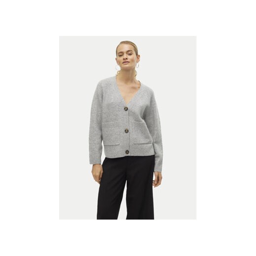 Vero Moda Kardigan Boom 10320457 Szary Loose Fit ze sklepu MODIVO w kategorii Swetry damskie - zdjęcie 176957393