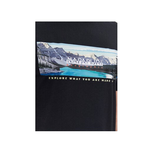 Napapijri T-Shirt S-Canada NP0A4HQM Czarny Regular Fit Napapijri M MODIVO