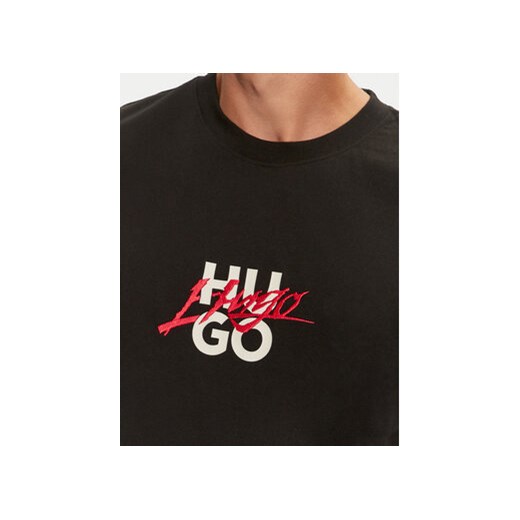 Hugo T-Shirt Dlongny 50521076 Czarny Relaxed Fit M MODIVO