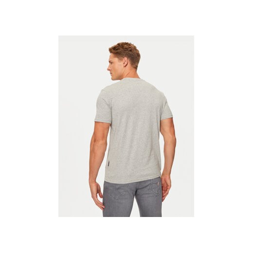 SCHOTT N.Y.C. T-Shirt TSLOGO Szary Regular Fit Schott N.y.c. S MODIVO