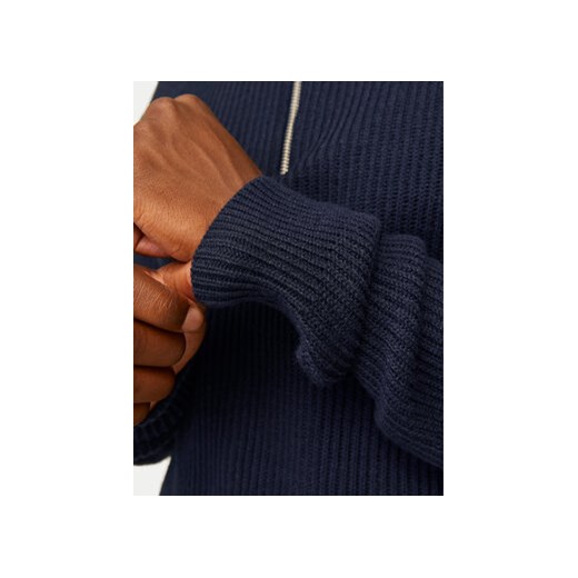 Jack&Jones Sweter Pannel 12258473 Granatowy Regular Fit M MODIVO