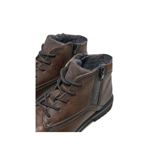 Bugatti Trzewiki 321-A0U3L-3500 Szary Bugatti 40 MODIVO