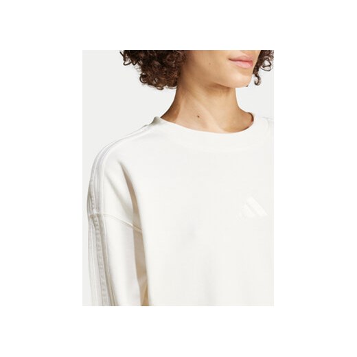 adidas Bluza ALL SZN French Terry 3-Stripes IW1132 Biały Loose Fit XS MODIVO