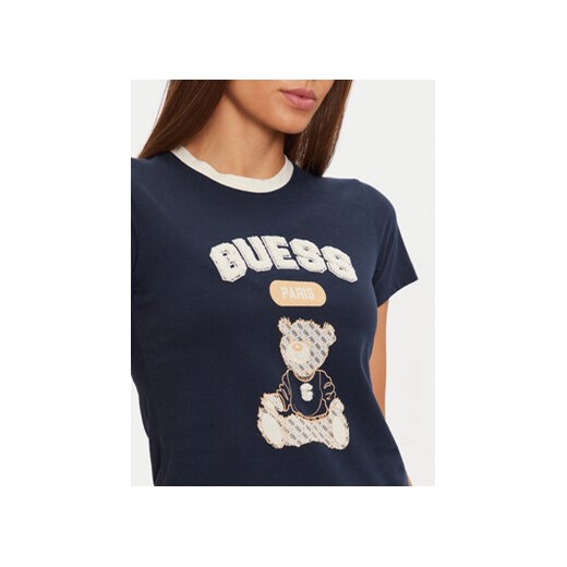 Guess T-Shirt V4BI10 KA260 Granatowy Regular Fit Guess XXS MODIVO
