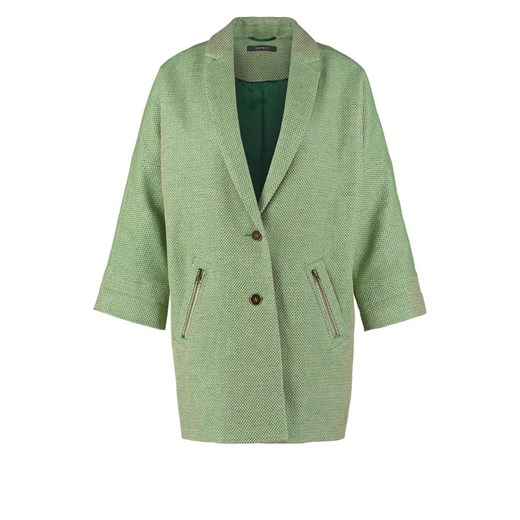 ESPRIT Collection Krótki płaszcz bright green zalando  guziki