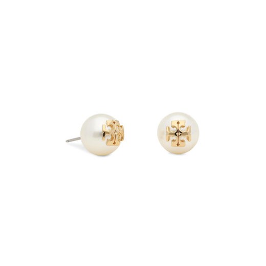 Tory Burch Kolczyki Crystal Pearl Stud Earring 11165514 Biały ze sklepu MODIVO w kategorii Kolczyki - zdjęcie 176978394