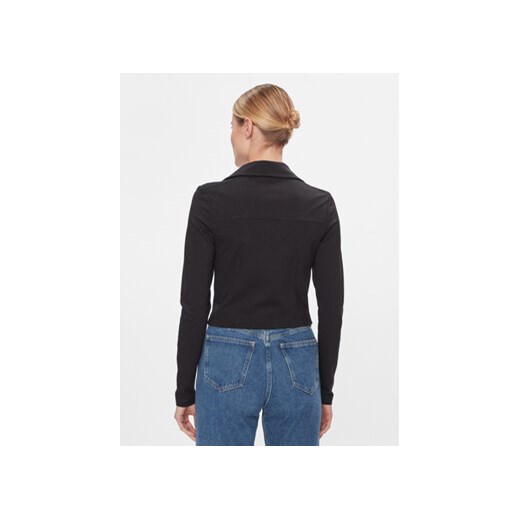 Calvin Klein Jeans Bluzka Polo Collar Milano Regular Top J20J222556 Czarny S MODIVO