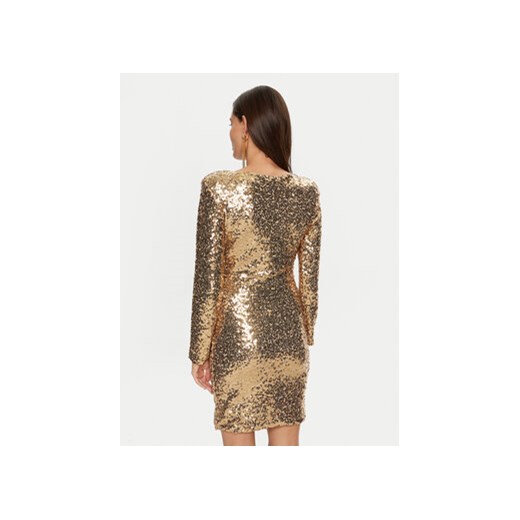 Rinascimento Sukienka koktajlowa CFC0019792002 Złoty Regular Fit Rinascimento XS MODIVO