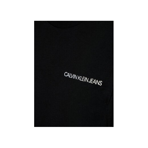 Calvin Klein Jeans T-Shirt Chest Logo IB0IB00456 Czarny Regular Fit 12Y MODIVO