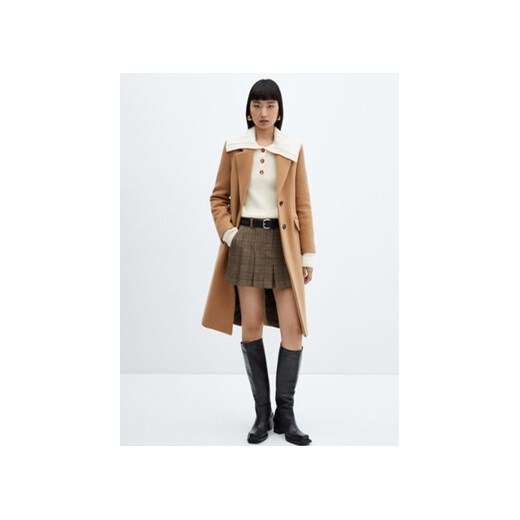 Mango Płaszcz wełniany Epic 77158275 Beżowy Regular Fit Mango M MODIVO