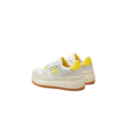 Tommy Jeans Sneakersy Tjw Retro Basket Flatform Mix EN0EN02654 Écru Tommy Jeans 38 MODIVO