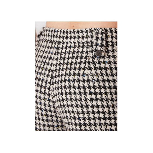 ROTATE Spodnie materiałowe Sparkly Houndstooth RT1901 Biały Relaxed Fit Rotate 34 MODIVO