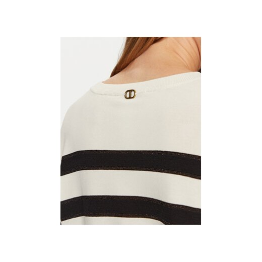 TWINSET Sweter 241TE3020 Biały Regular Fit Twinset XS MODIVO